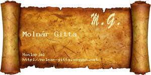 Molnár Gitta névjegykártya