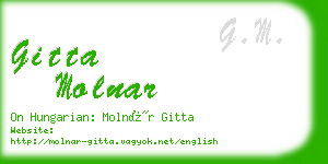 gitta molnar business card